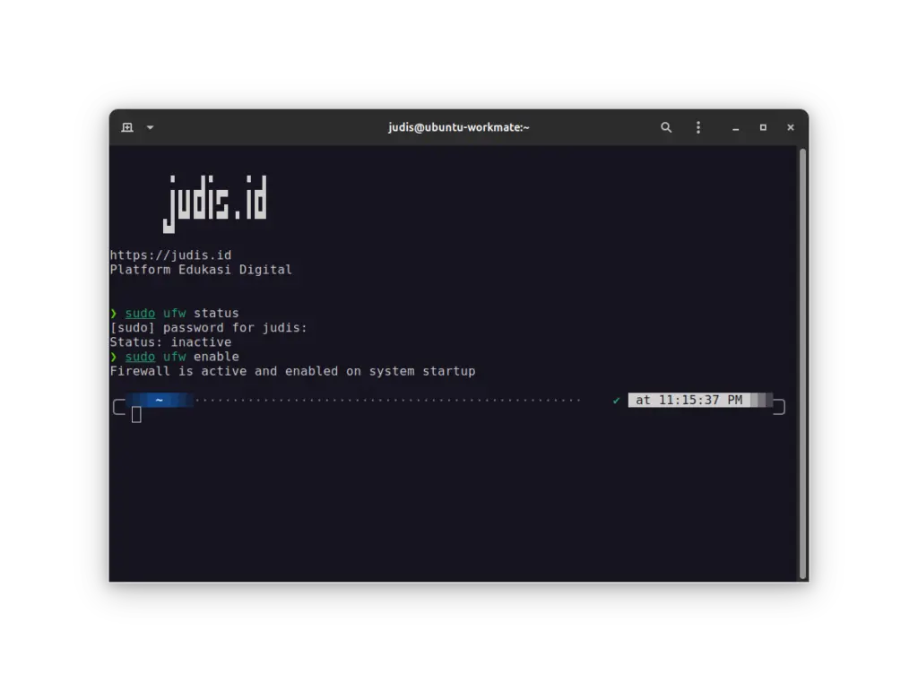 cara setting firewall linux ubuntu firewall enable