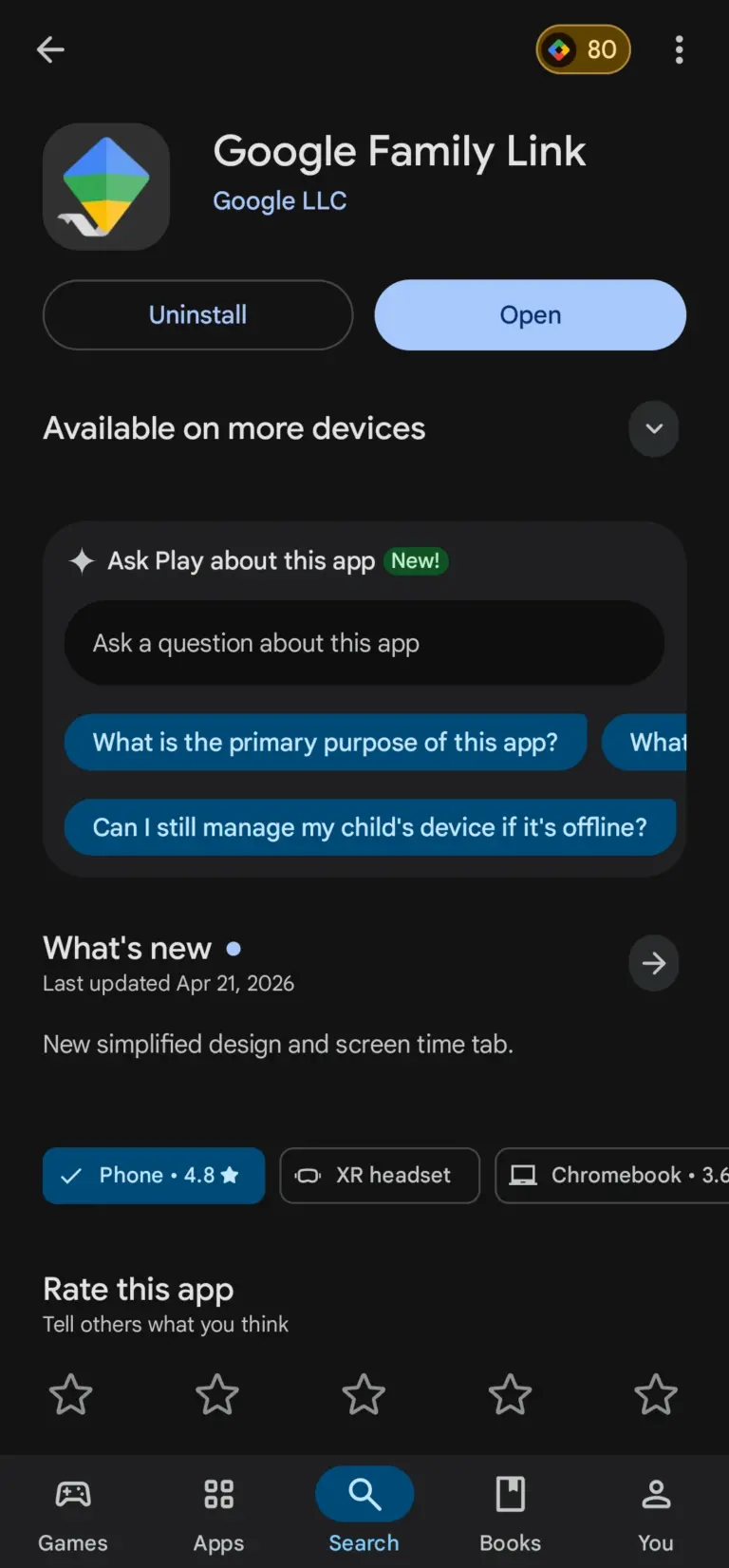 google family link google play store